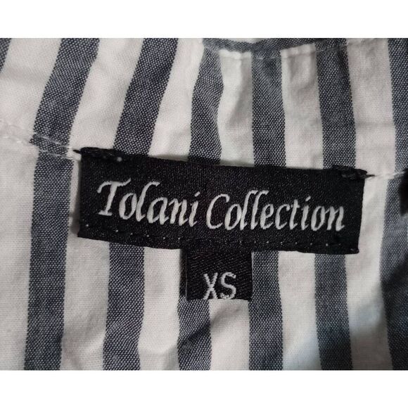 Taloni Collection Shirt Ladies Extra Small Gray White Floral Button Front Long S - Picture 6 of 8